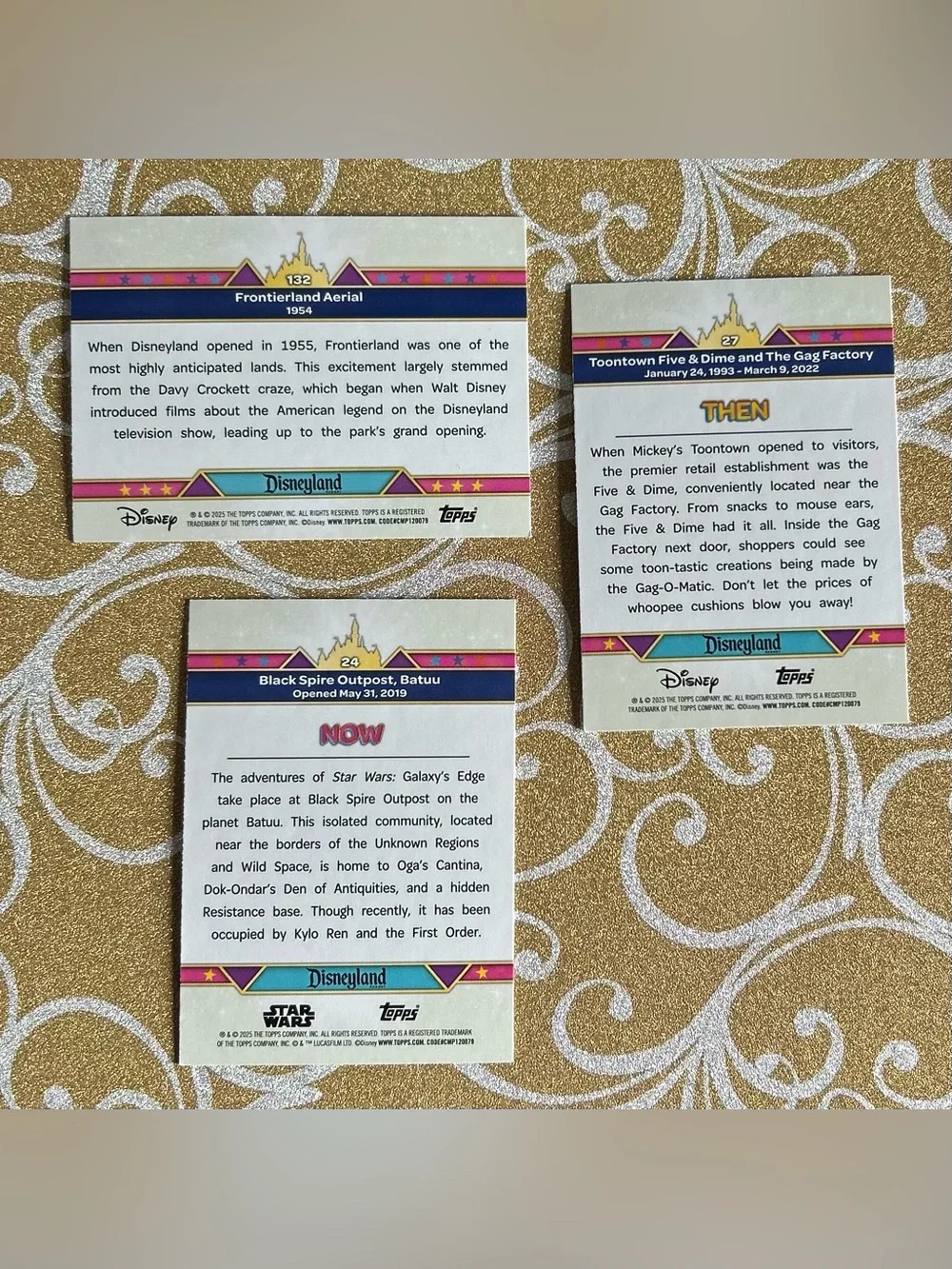Topps Disneyland 70th Anniversary 3-Card Bundle